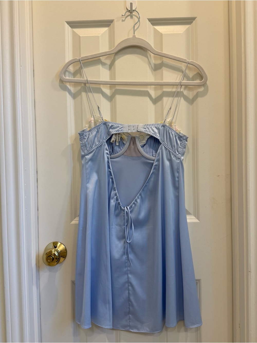 For Love and Lemons Mini Dress Size S (Sky Blue, Light Blue, Baby Blue) - Picture 2 of 4